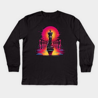 Queen's Neon Gambit Kids Long Sleeve T-Shirt